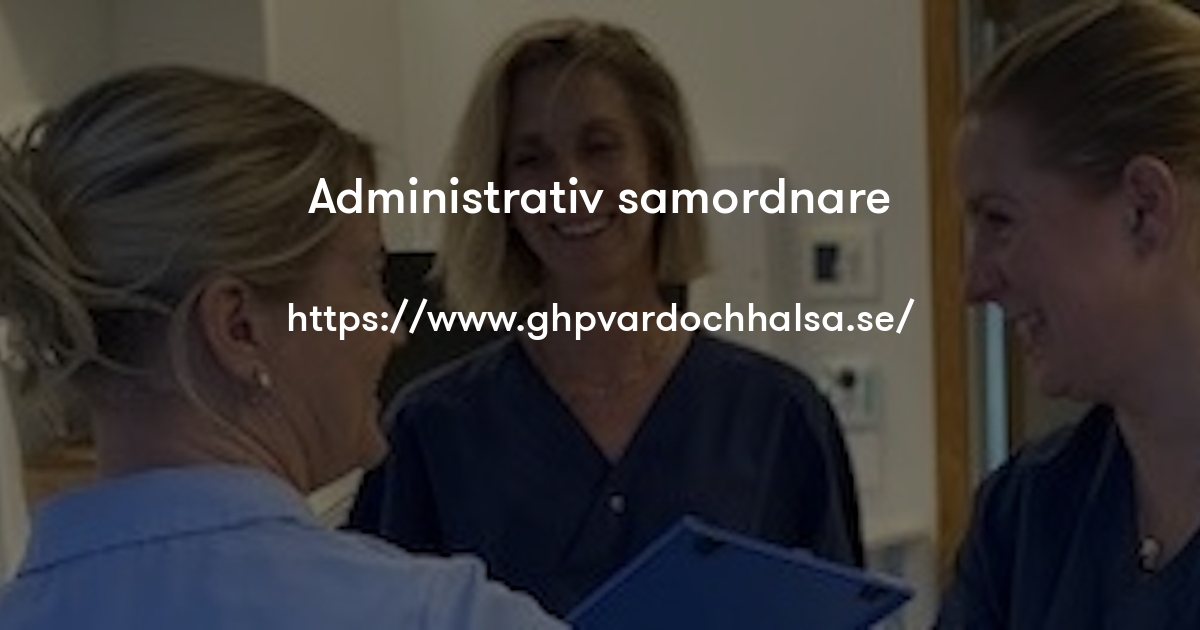 Administrativ samordnare Capio Partner Jobylon