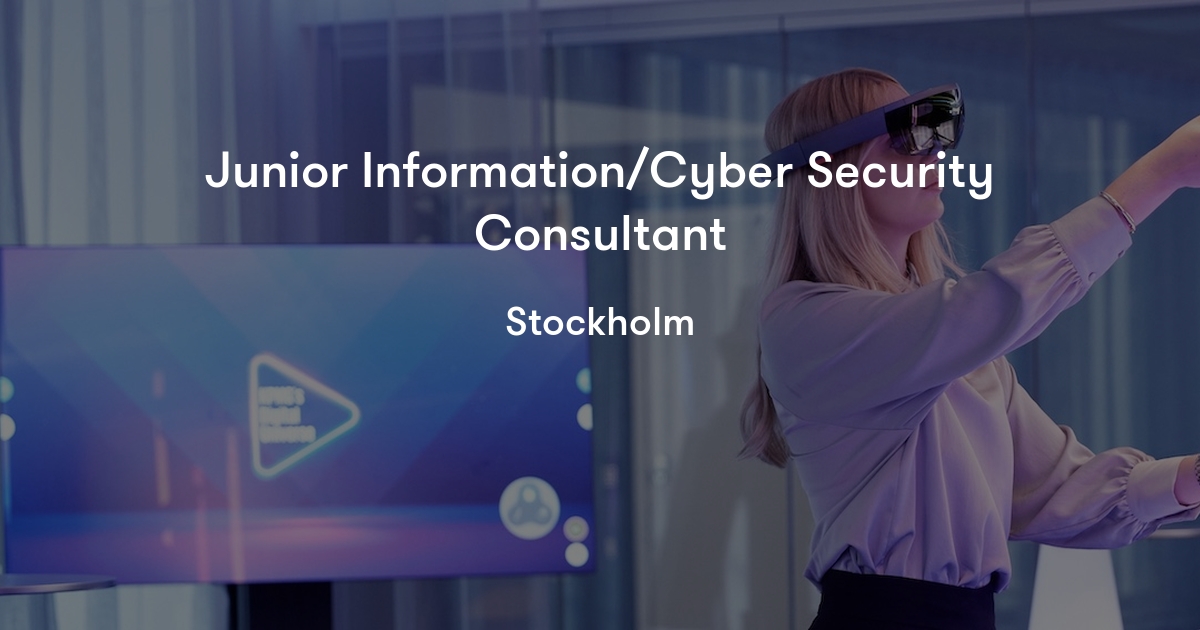Junior Information/Cyber Security Consultant KPMG Jobylon