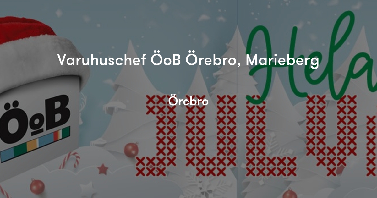 Varuhuschef ÖoB Örebro, Marieberg ÖoB Jobylon