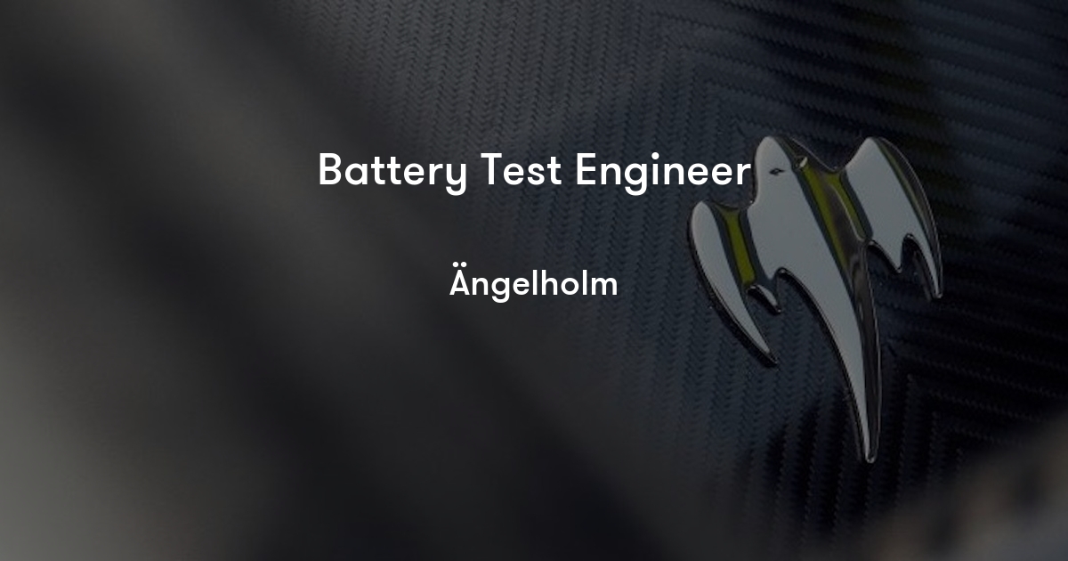 Battery Test Engineer Koenigsegg Automotive AB Jobylon