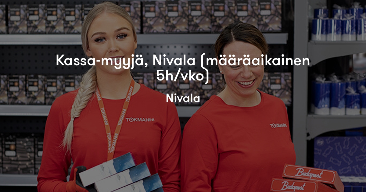 Kassa myyj Nivala m r aikainen 5h vko Tokmanni Jobylon kassa-myyj-nivala-m-r-aikainen-5h-vko-tokmanni-jobylon