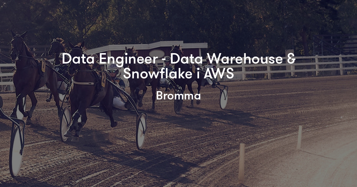 Data Engineer - Data Warehouse & Snowflake i AWS - ATG | Jobylon