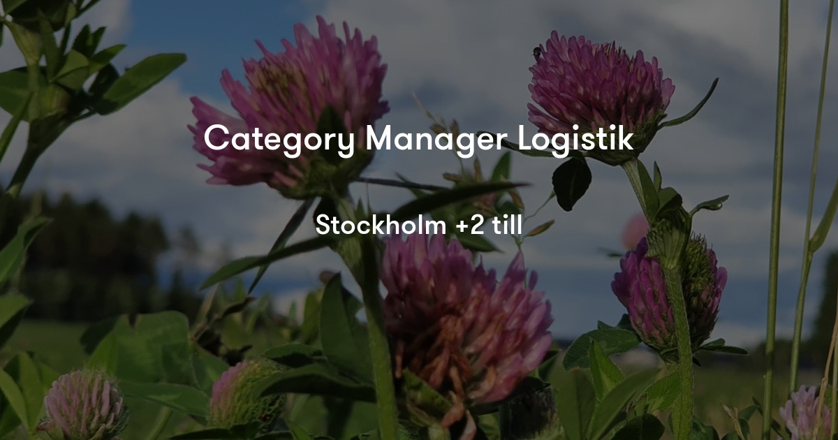 Category Manager Logistik Scan Sverige Jobylon