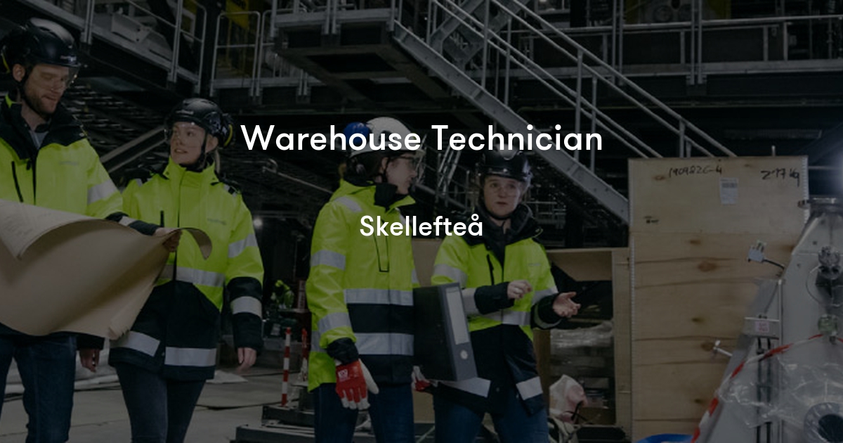 Warehouse Technician Northvolt Jobylon