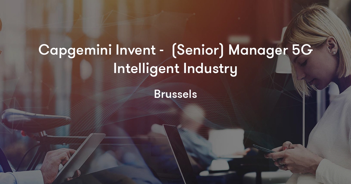 Capgemini Invent: Manager / Senior Manager Digital Twin – EEKJRM