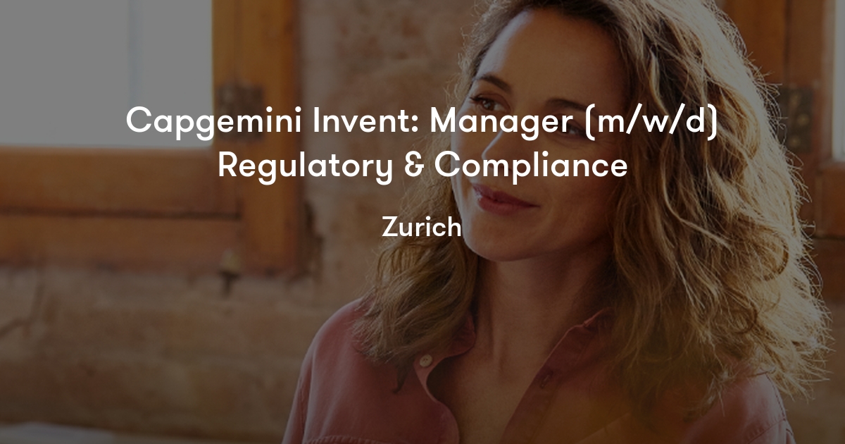 Capgemini Invent Manager m w d Regulatory Compliance Capgemini capgemini-invent-manager-m-w-d-regulatory-compliance-capgemini