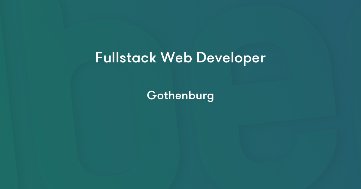 Fullstack Web Developer - Albert | Jobylon