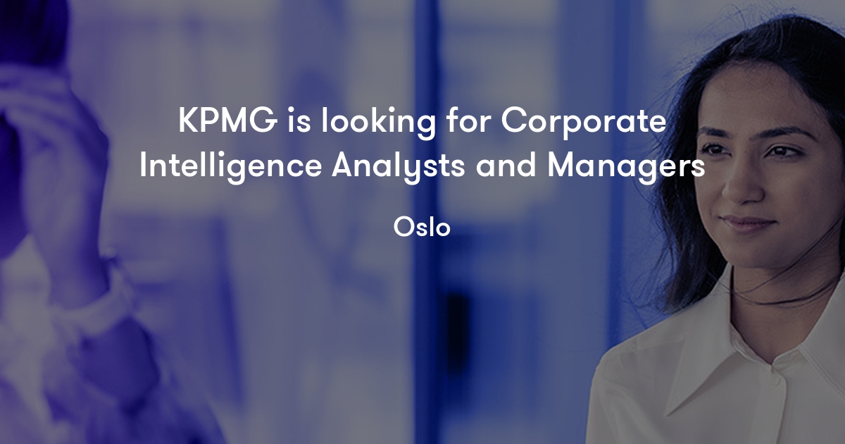 KPMG is looking for Corporate Intelligence Analysts and Managers KPMG Jobylon
