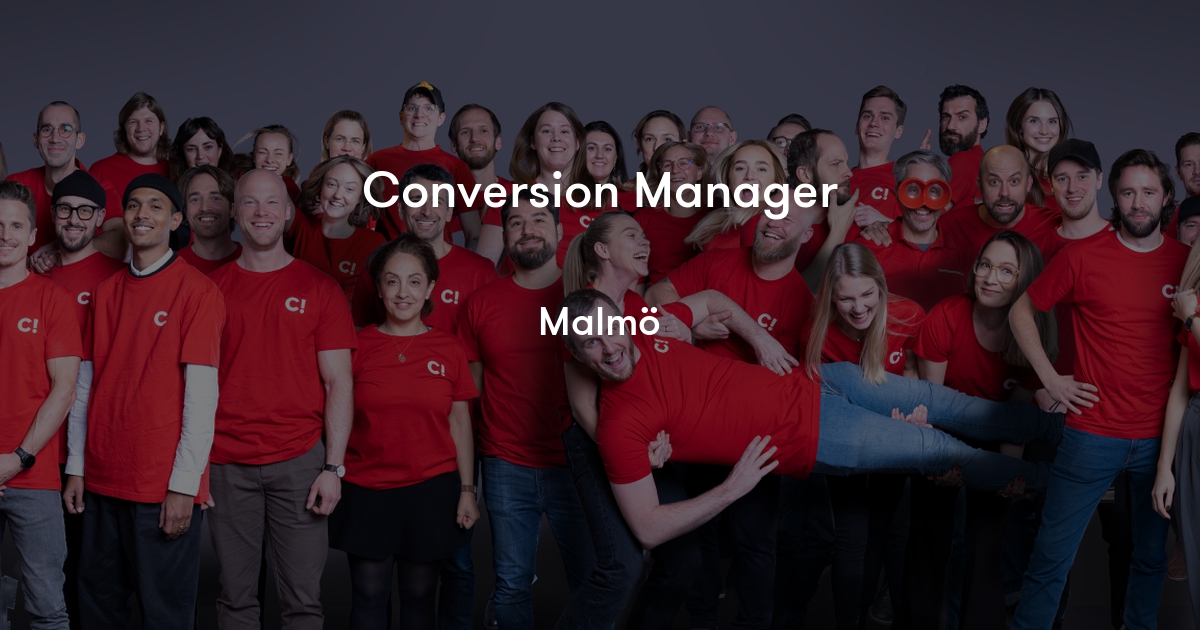 Conversion Manager Conversionista! Jobylon