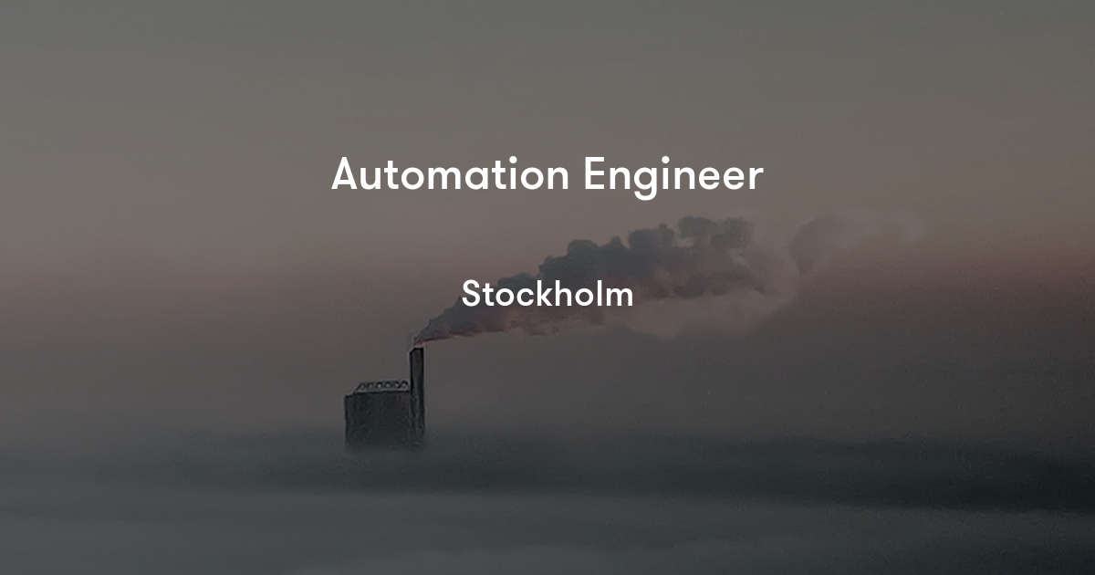 Automation Engineer Northvolt Jobylon