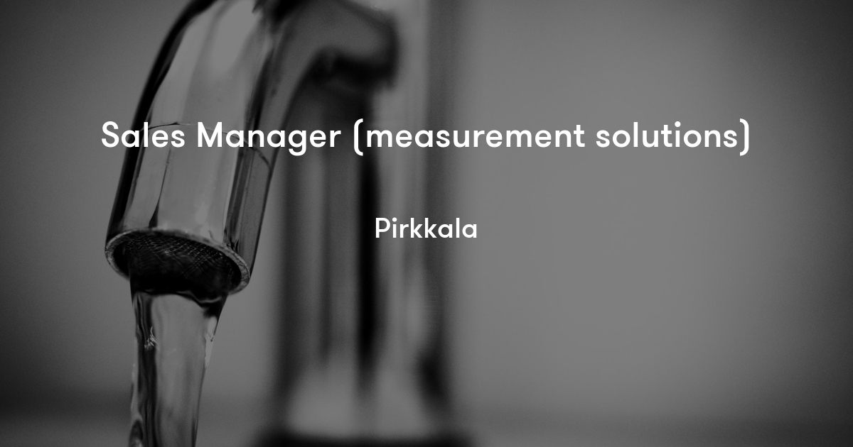 Sales Manager (measurement solutions) Labkotec Jobylon