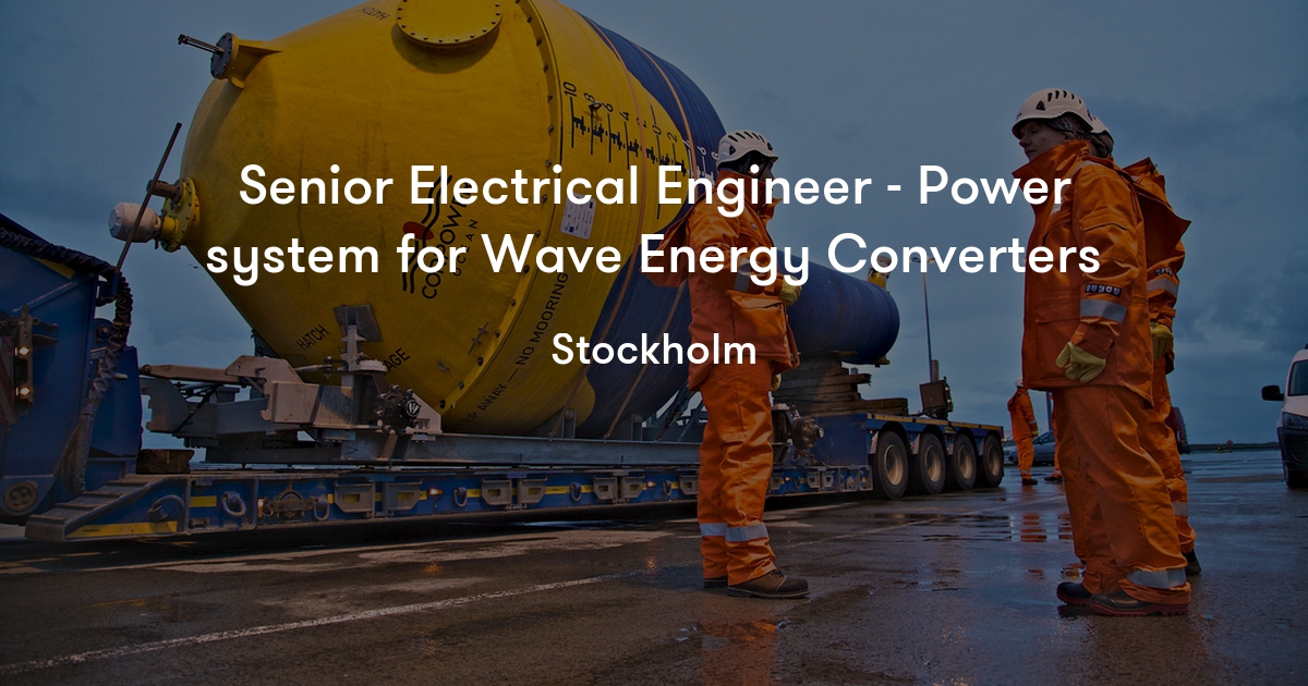 Senior Electrical Engineer Power system for Wave Energy Converters