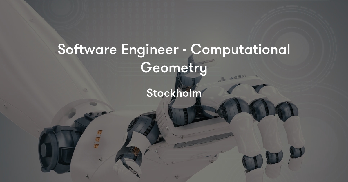 Software Engineer Computational Geometry Gleechi Jobylon